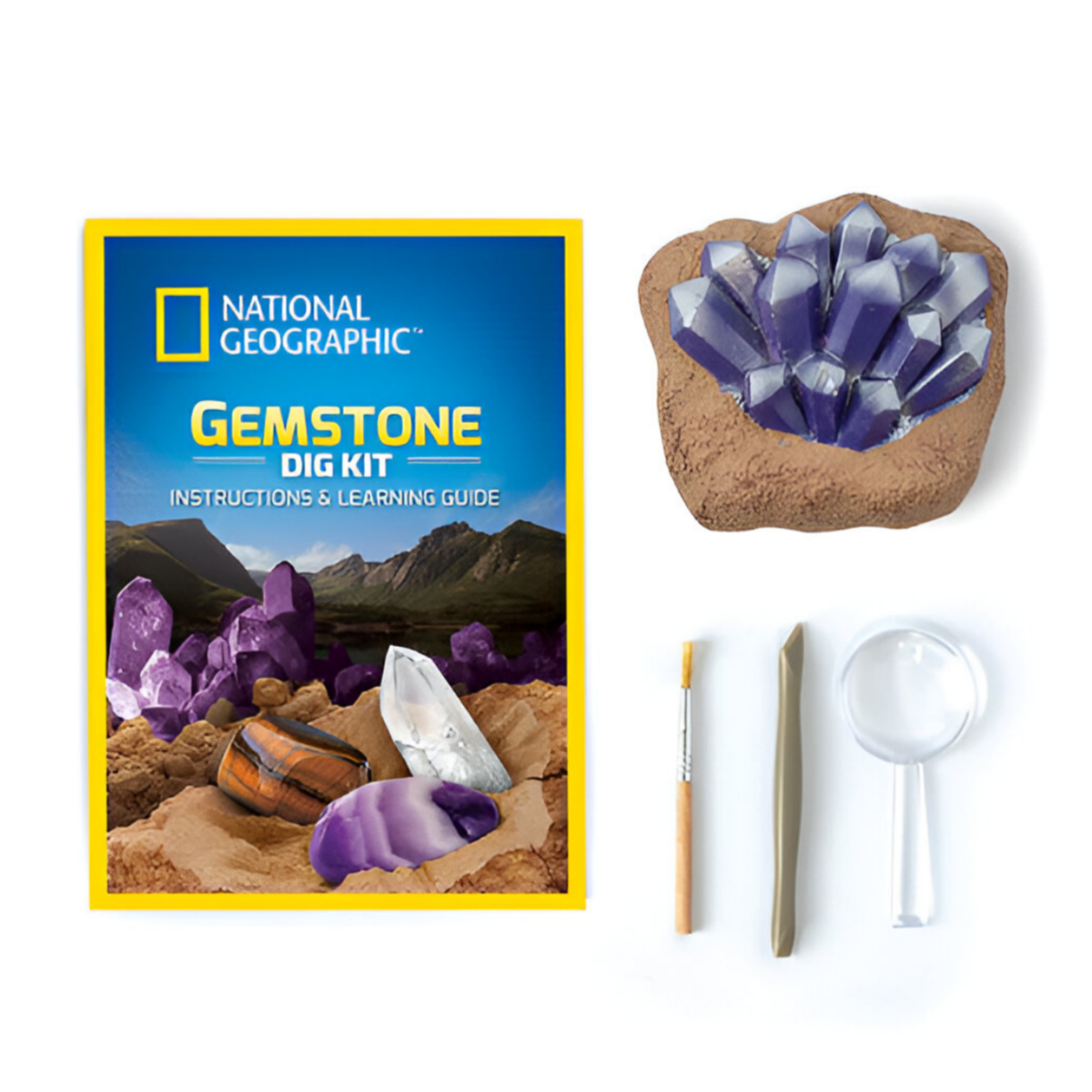 National Geographic Gemstone Mini Dig Kit for Student-Stem Project Toy (SMEQ18)