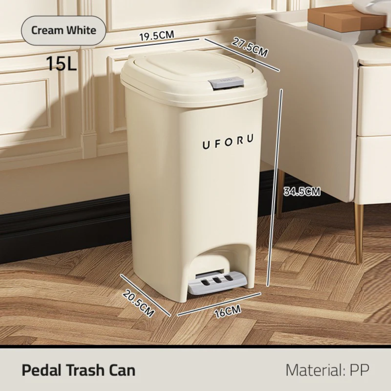 Kitchen Garbage Basket With Lid, Large Capacity Trash Can, Household Dustbin With Pedal-MEDIUM