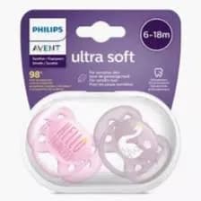 PHILIPS AVENT SOOTHER SILICONE SOFT 6-18 M GIRL