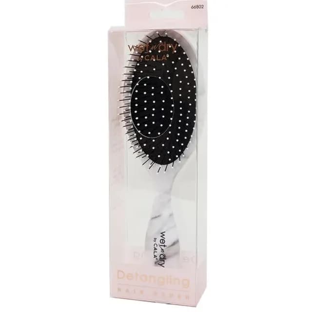 Cala Black/white Marble Hair Brush 66802