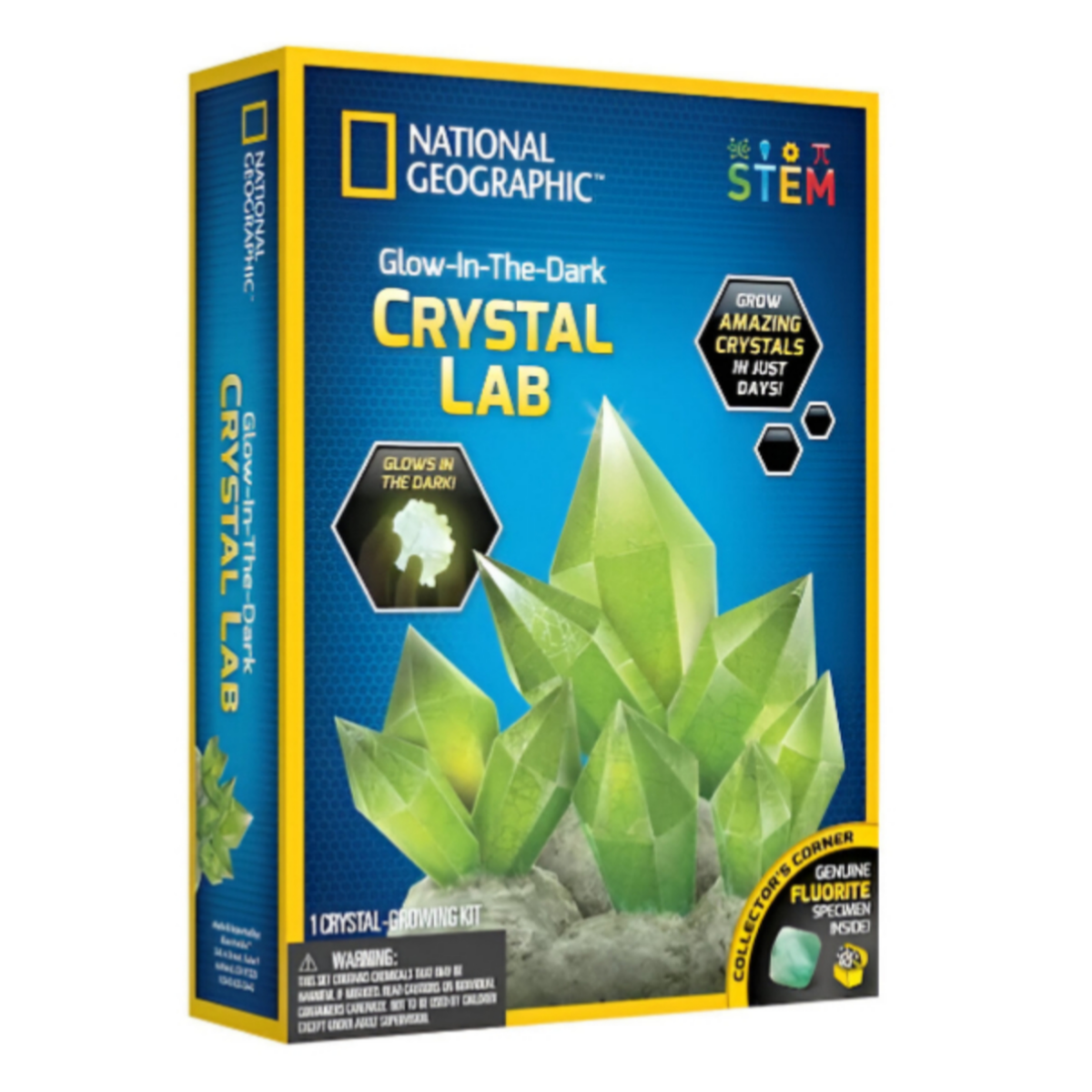 National Geographic Glow-in-the-Dark Crystal Growing Lab for Student-Stem Project Toy (SMEQ10)