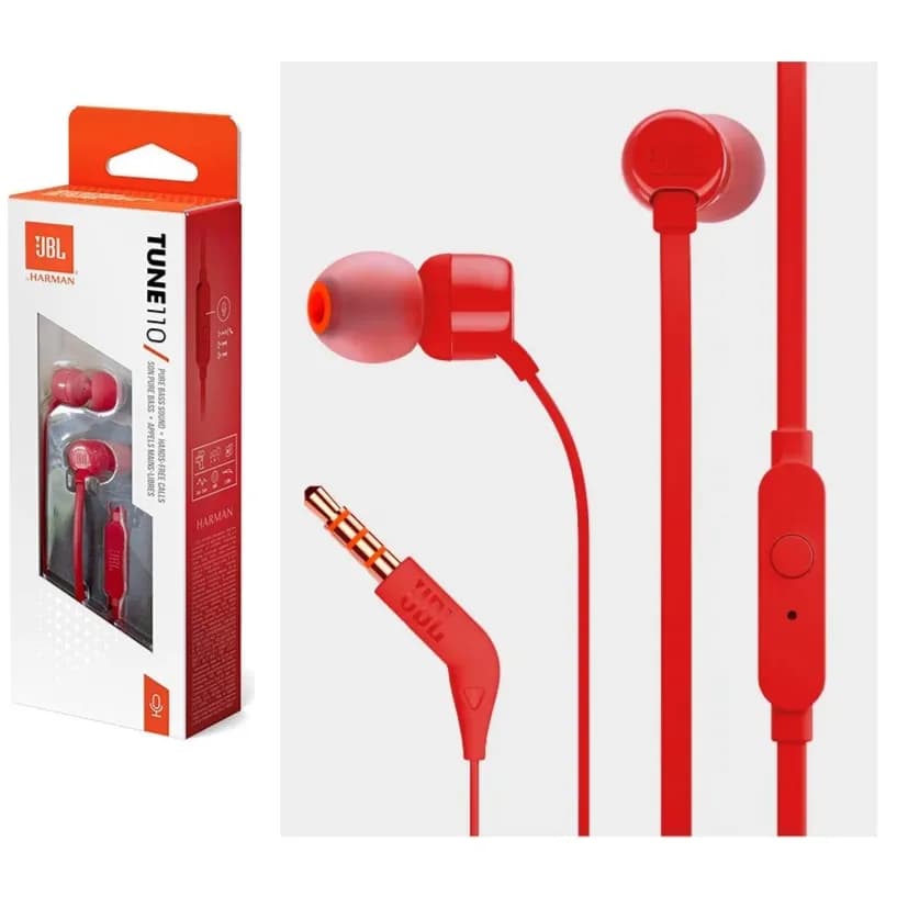 jbl earphone tune 110 red