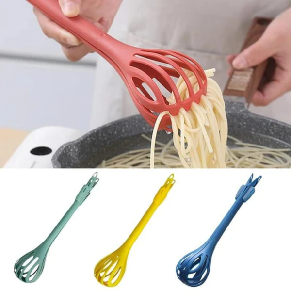 Multi-purpose Manual Kitchen Whisk, Egg Mixer Or Beater, Food Tong For Home-GREEN