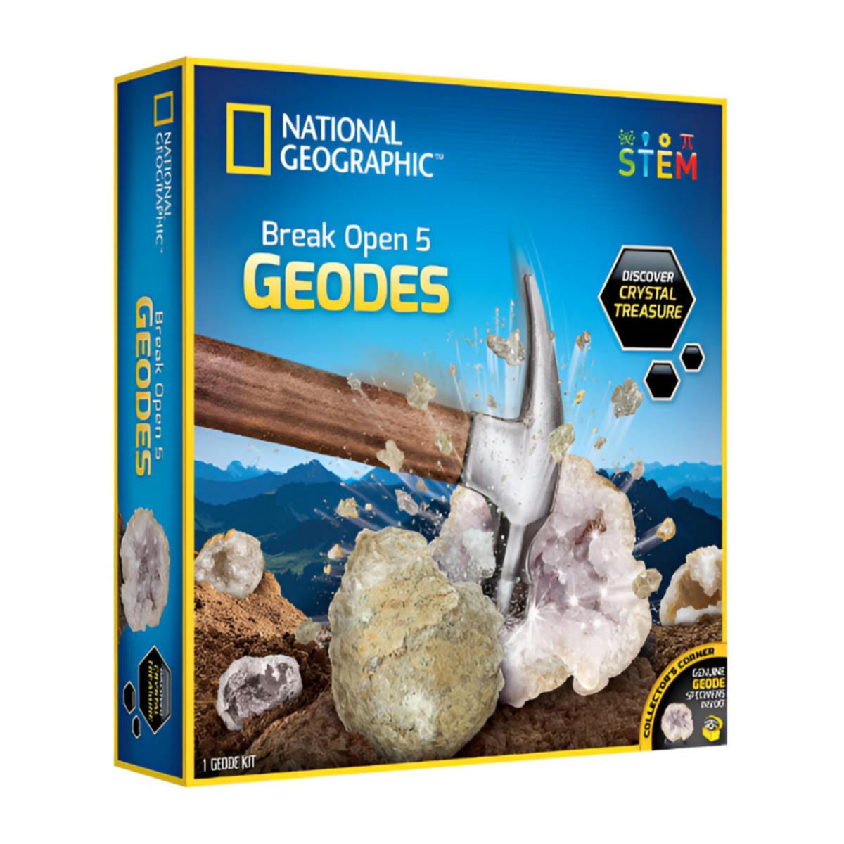 National Geographic Break Open 5 Geodes - Geology Science Kit for  Student-Stem Project Toy (SMEQ13)