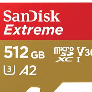 SanDisk 512GB Extreme microSDXC UHS-I Memory Card with Adapter - Up to 160MB/s, C10, U3, V30, 4K, A2, Micro SD - SDSQXA1-512G-GN6MA