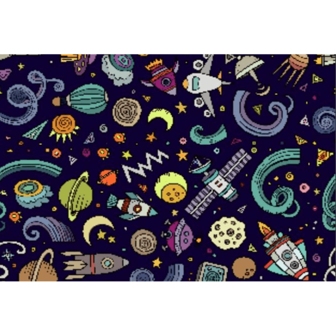 space planet gift wrapping paper