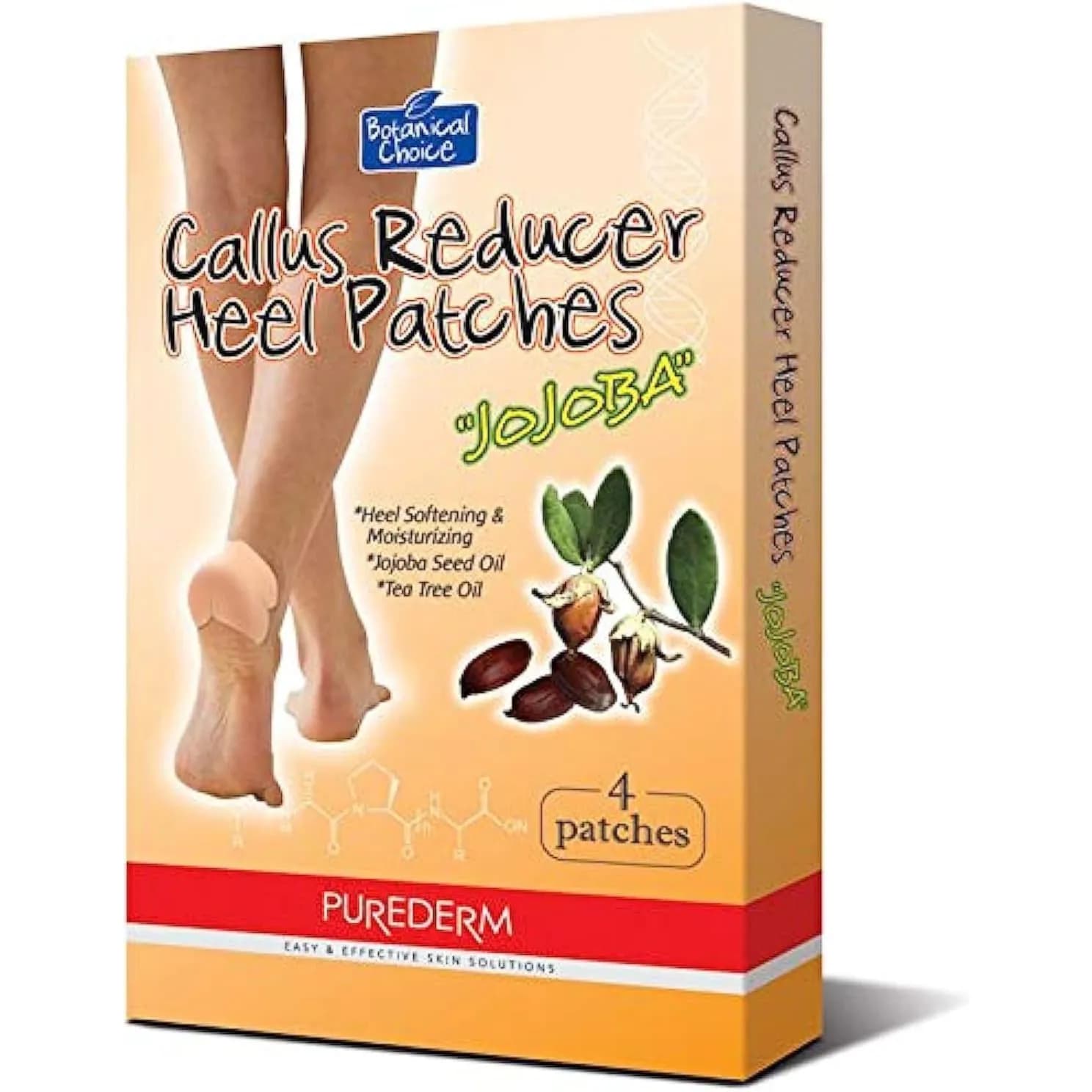 Botanical Choice Callus Reducer Heel Patches with Jojoba - 4 Patches