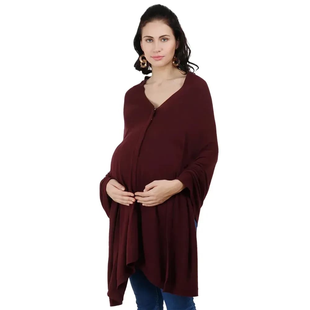 Knitted Nursing Poncho Frida (Moon)