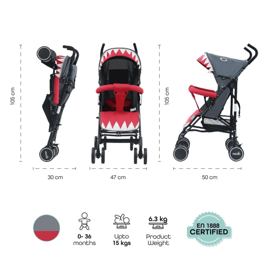 Moon Safari Stroller Character - Shark