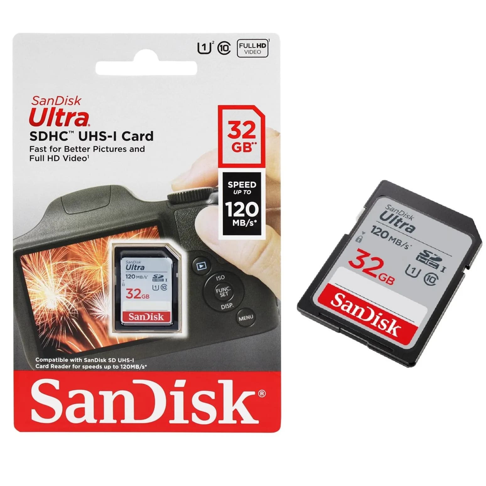 Camera Memory Card Sandisk Ultra 32Gb 120Mb/Sec