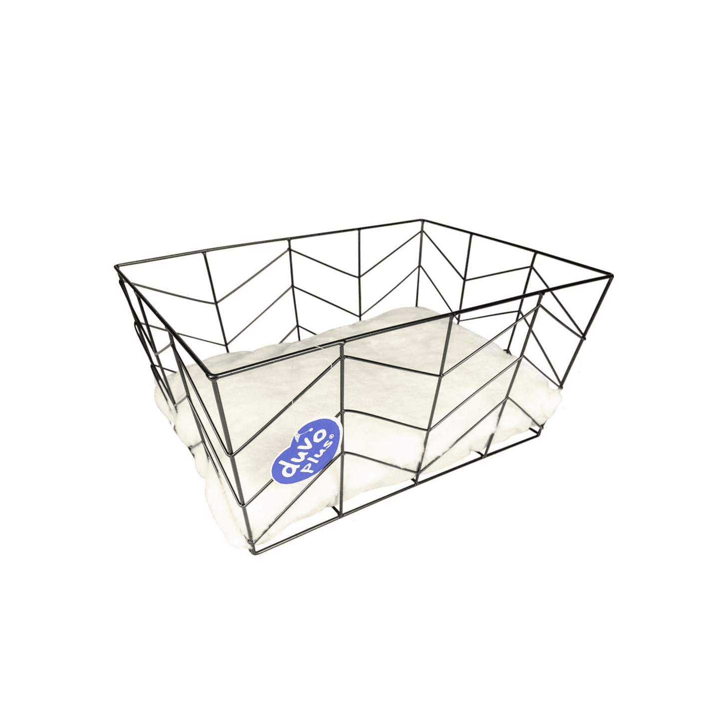 CAVIAR RECTANGLE METAL BASKET 40X29X19CM BLACK