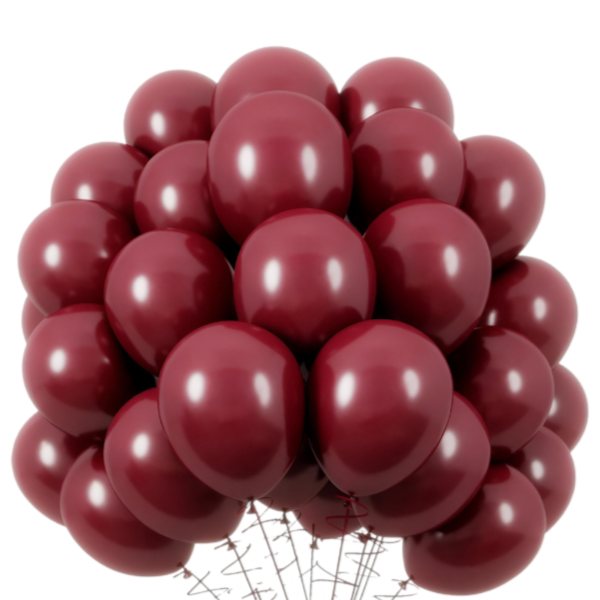 Party Decoration Latex Balloons-pack Of 100 Pieces- Burgundy (BLQL67)