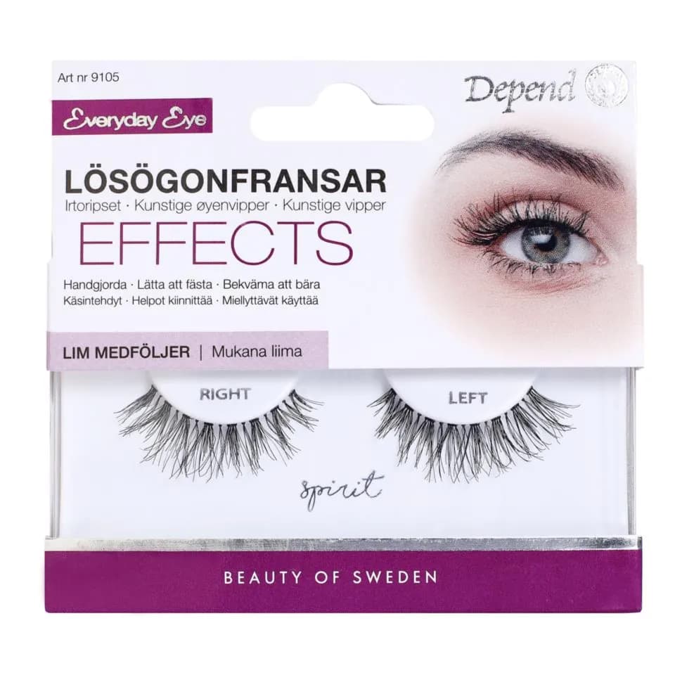 Depend 9105 Effects Eyelashes Spirit include glue