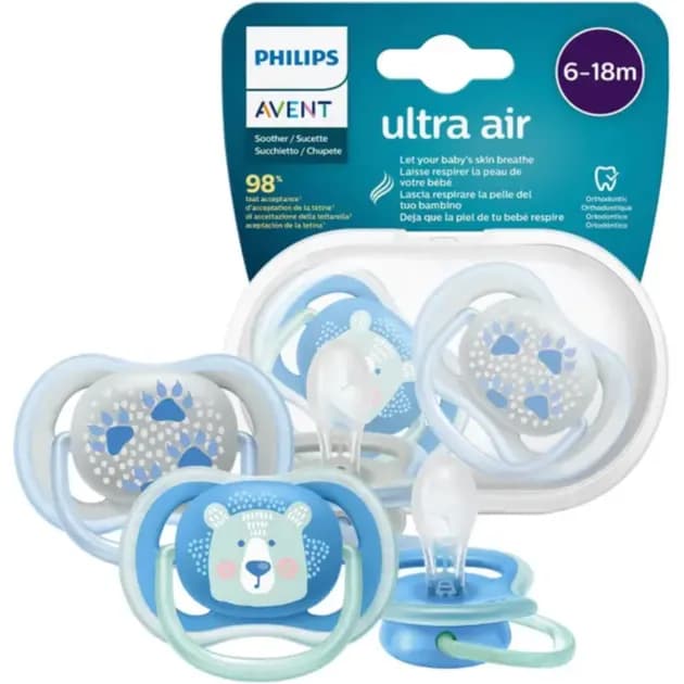 Philips Avent Soother Silicone Air 6-18 M Boy