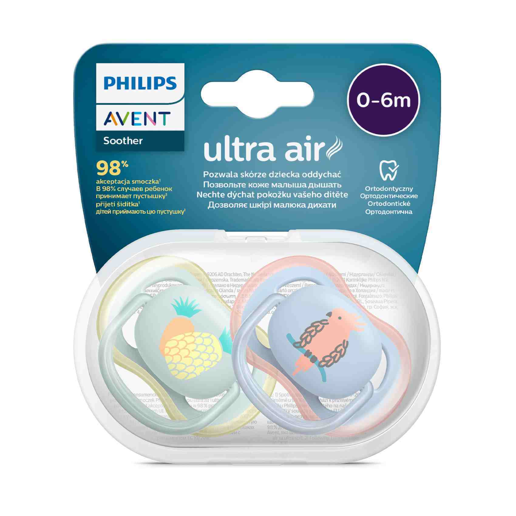 PHILIPS AVENT SOOTHER AIR 0-6 M DECO