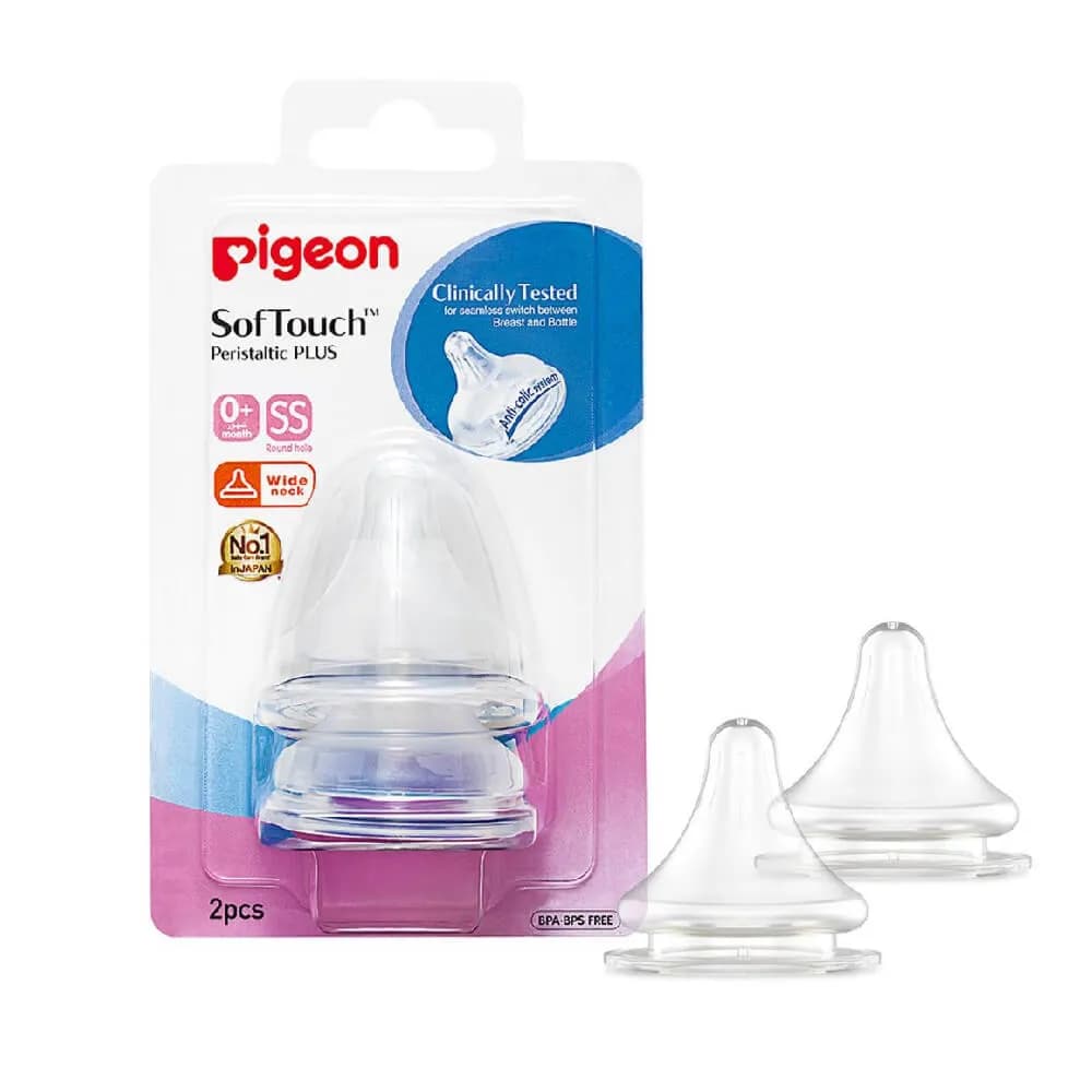 PIGEON SOFTTOUCH WIDE BOTTLE NIPPLE-S