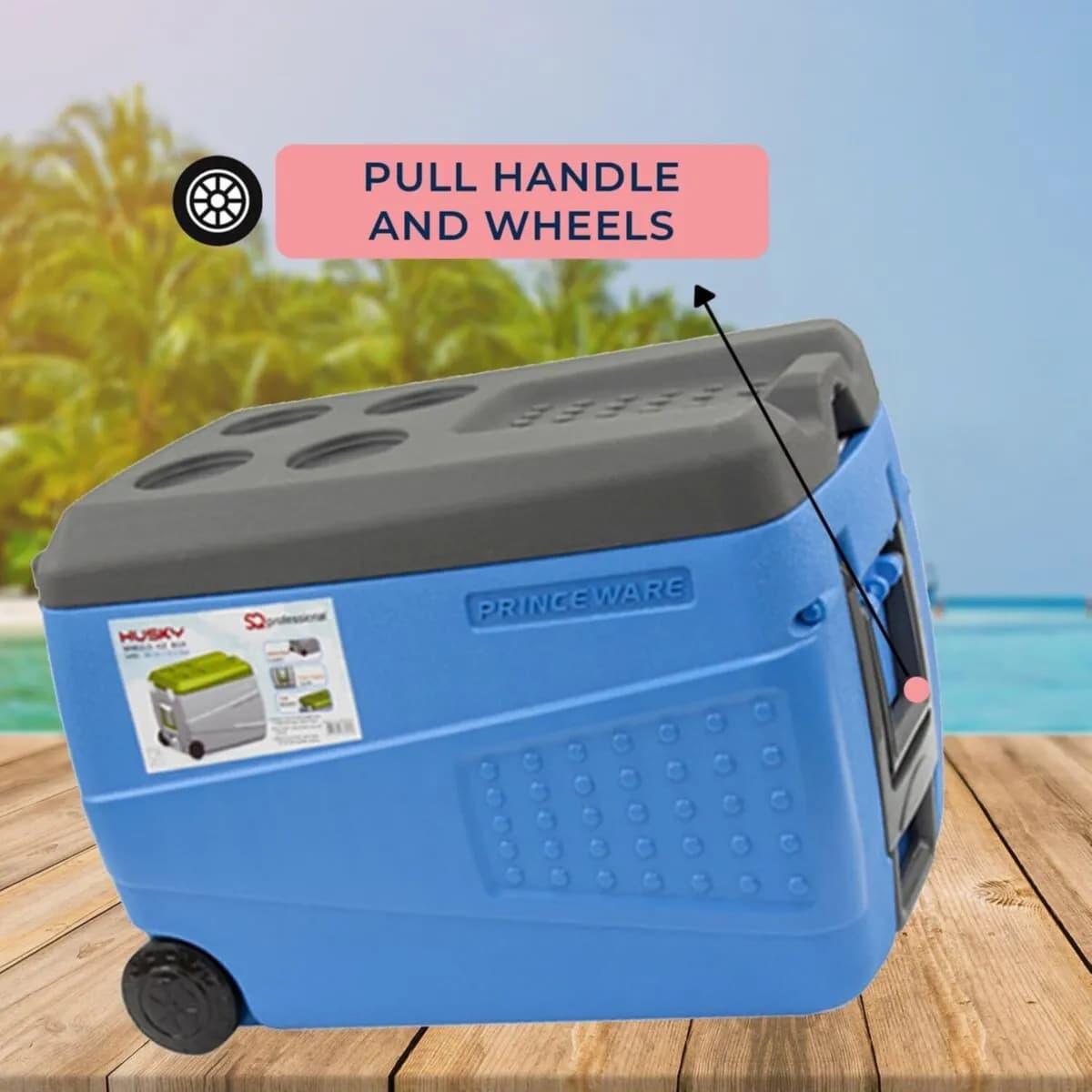 Princeware husky ice box 50Ltr with wheels