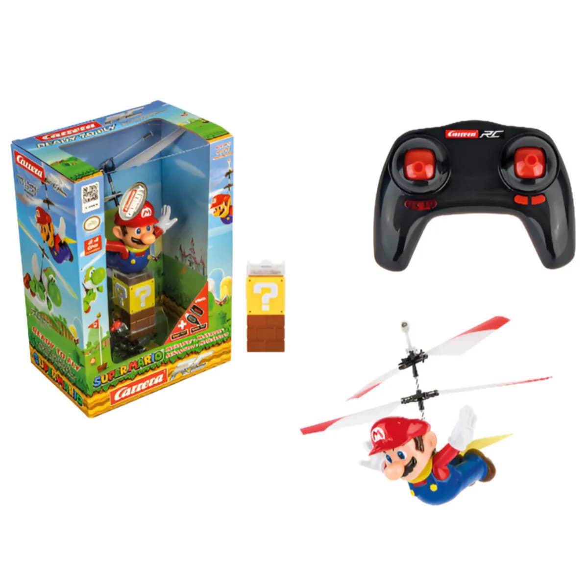 Carrera RC - Officially Licensed Flying Cape Super Mario Helicopter Drone Toy For Kids - DEFS07