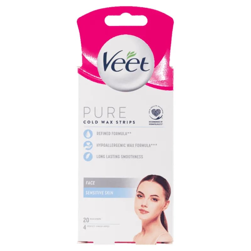 Veet Cold Wax Strips Sensitive Skin Face