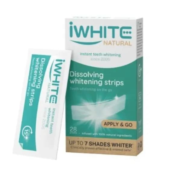 I WHITE NATURAL DISSOLVING WHITENING STRIP 28'S