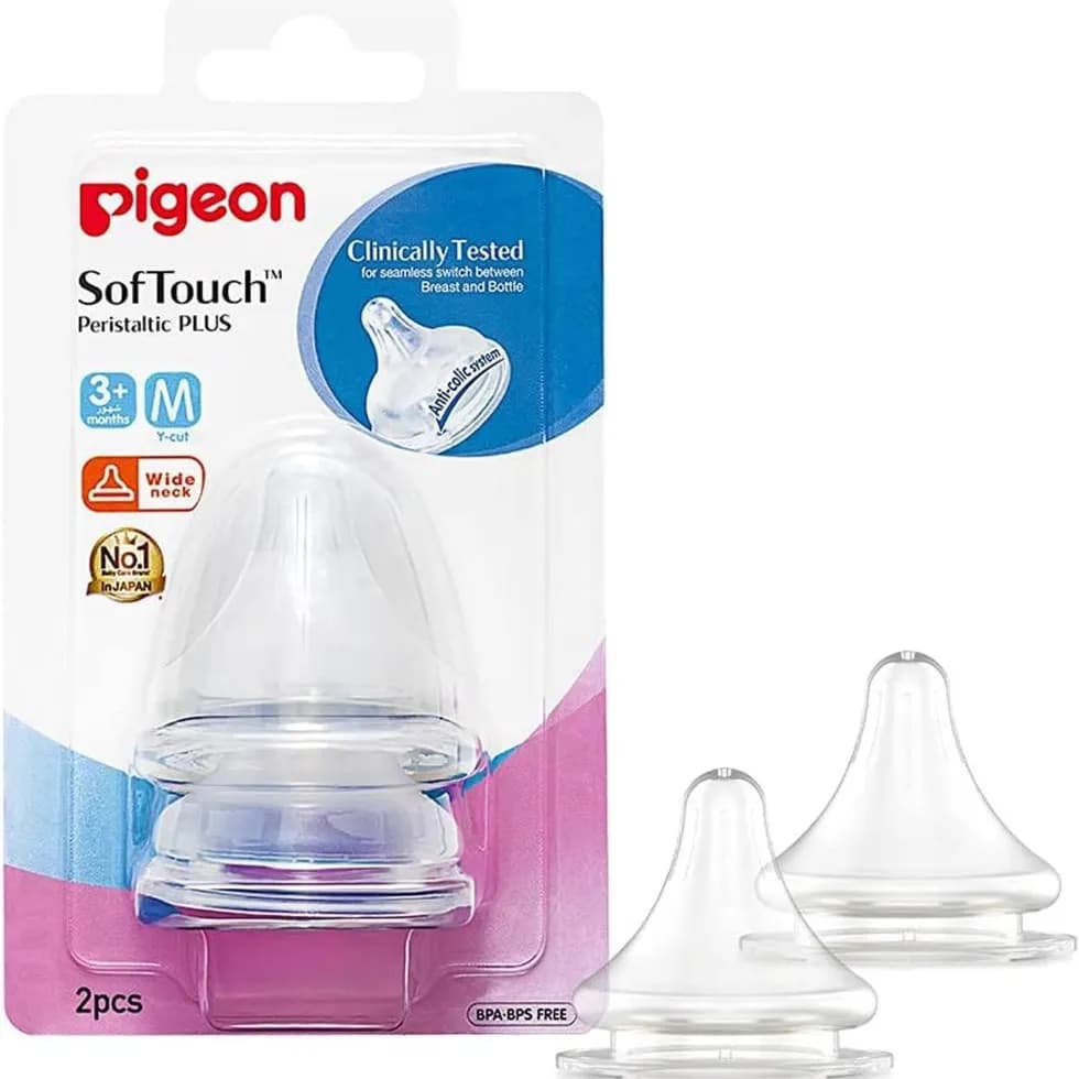 Pigeon Softtouch Wide Bottle Nipple-m