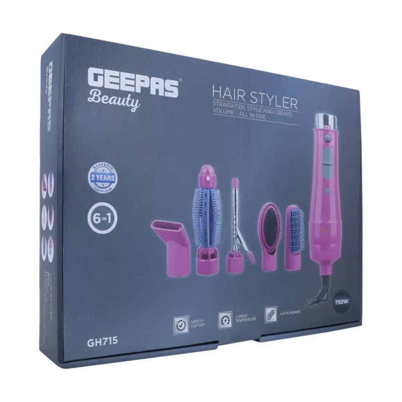 Geepas 6in1 Hair Styler 750w  Gh715