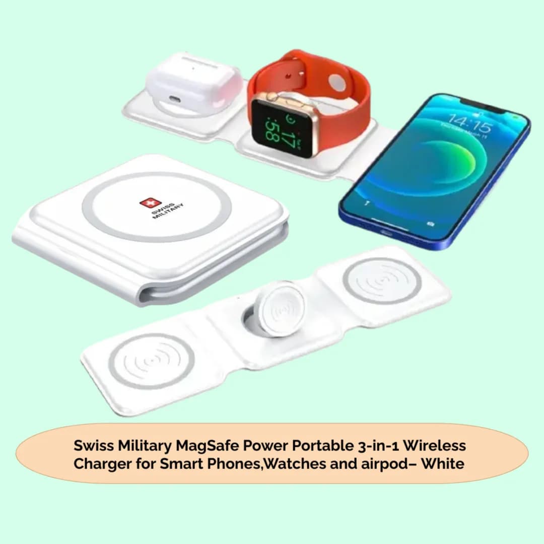 Wireless Charger For Smart Phones,Watches And Airpods-Swiss Military