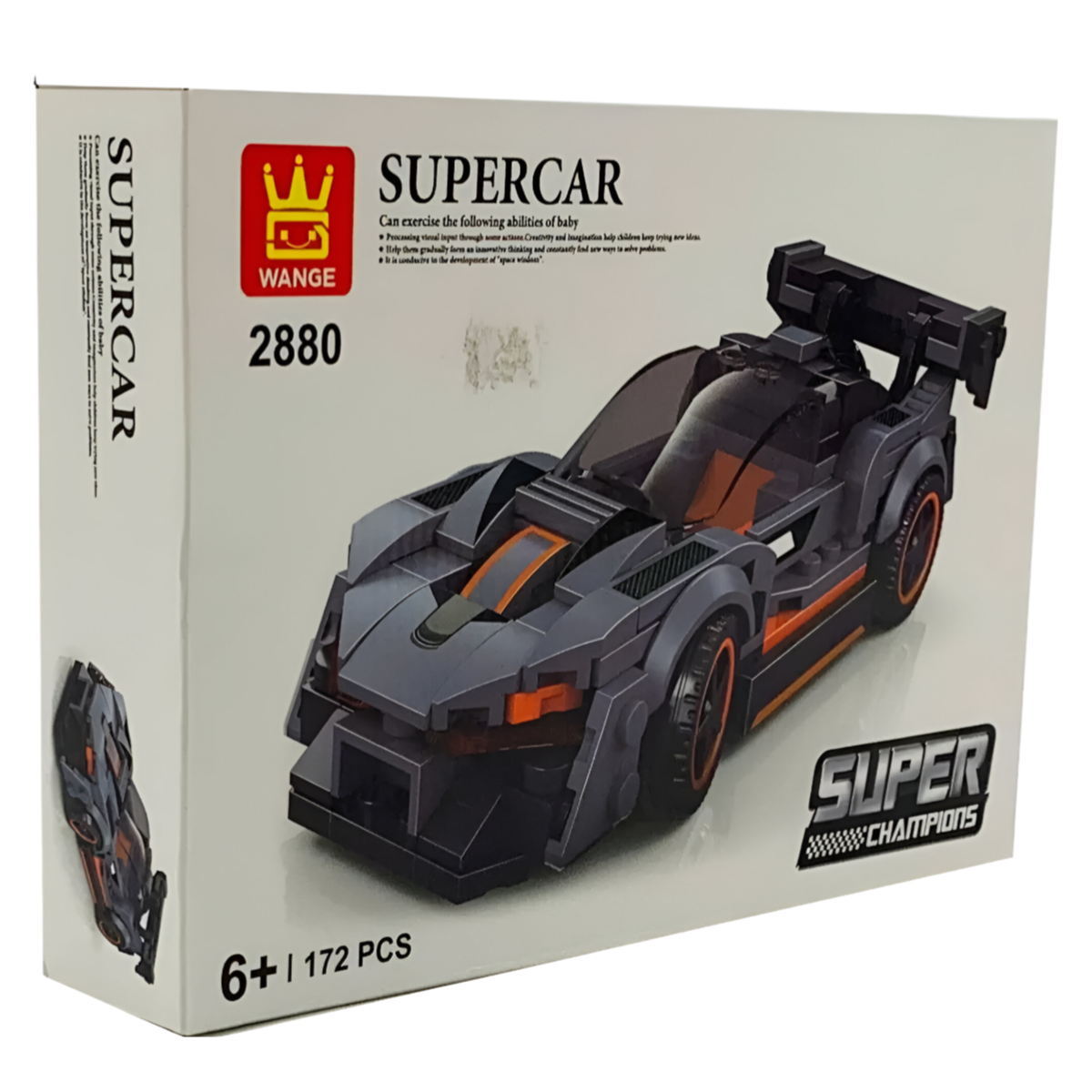 Super Champion Bricks Car- Gray Color - BBTJ52