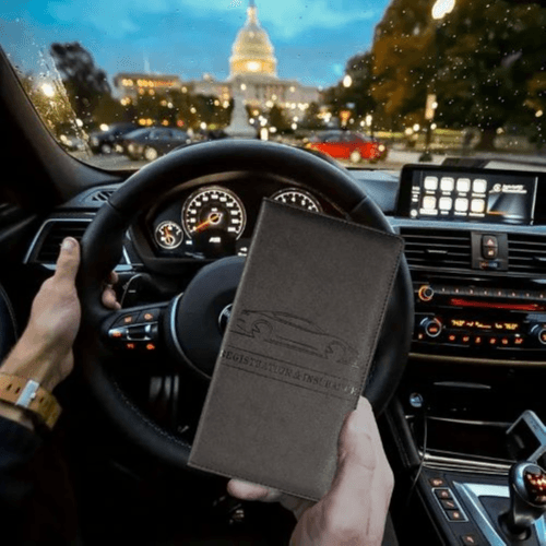 Organize Your Car Documents Easily (Black)