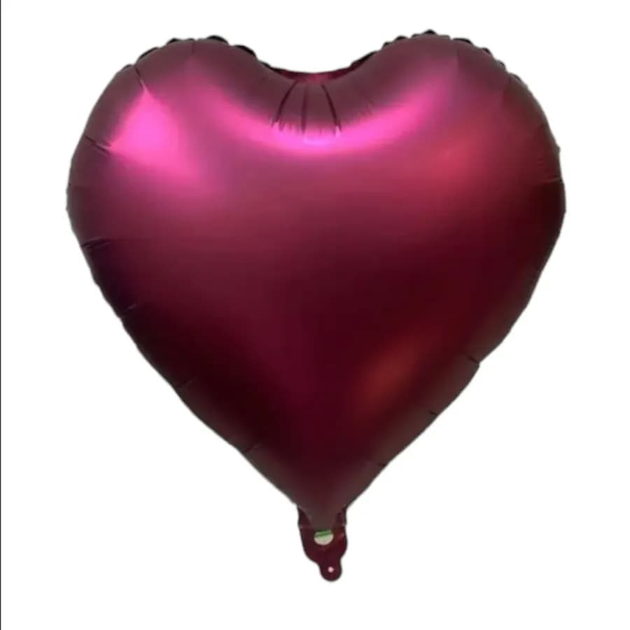 Heart Balloon Burgundy