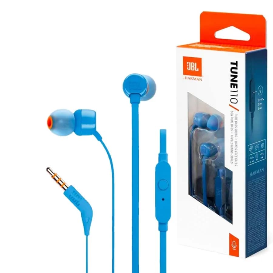 Jbl Tune110 Wired Earphone_blue