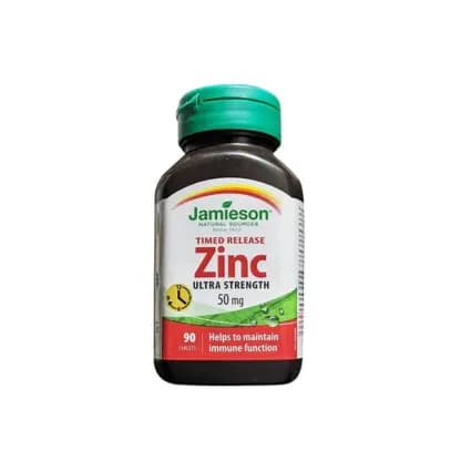 JAMIESON ZINC ULTRA STRENGTH  50 mg HELPS TO MAINTAIN IMMUNE FUNCTION, 90 TABLET