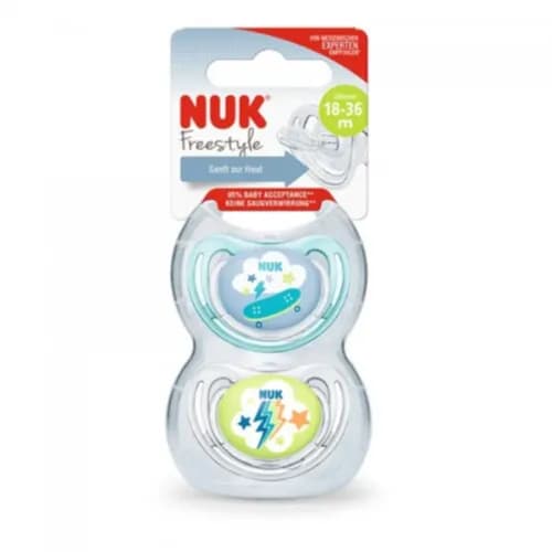 nuk freestyle 18-36 m pacifier 2 pcs