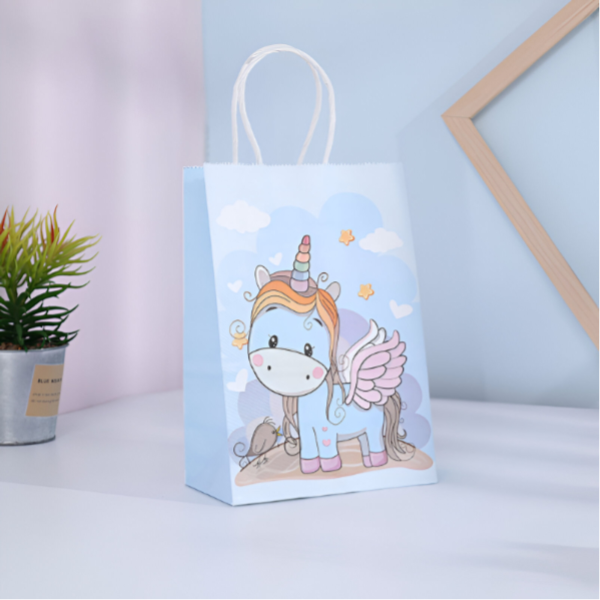 Unicorn Printed Gift Kraft Paper Bag Medium-1 Pieces Set (GCQL201)