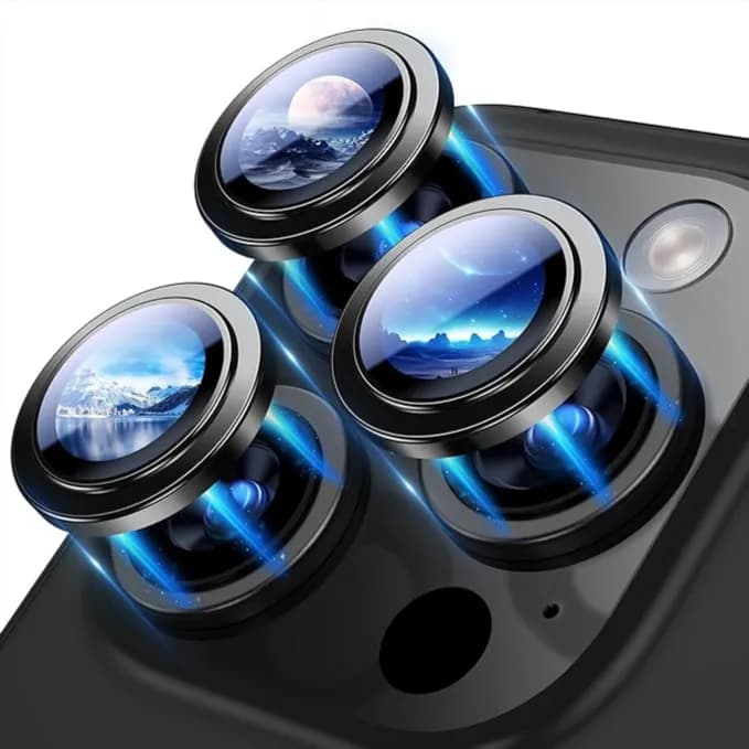 Iphone 15 Pro Camera Lens Hd Clarity -Graphite Black-Xyklon 8865