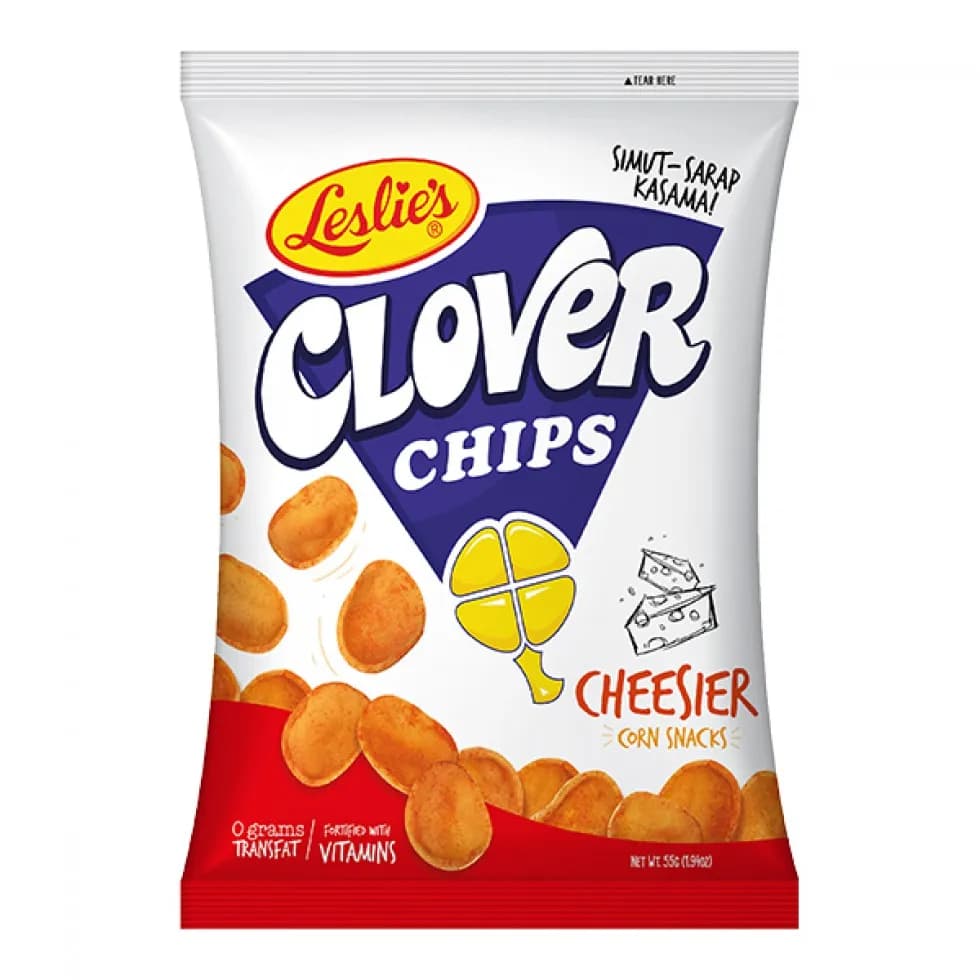 Leslies Clover Chips Cheese 55 G