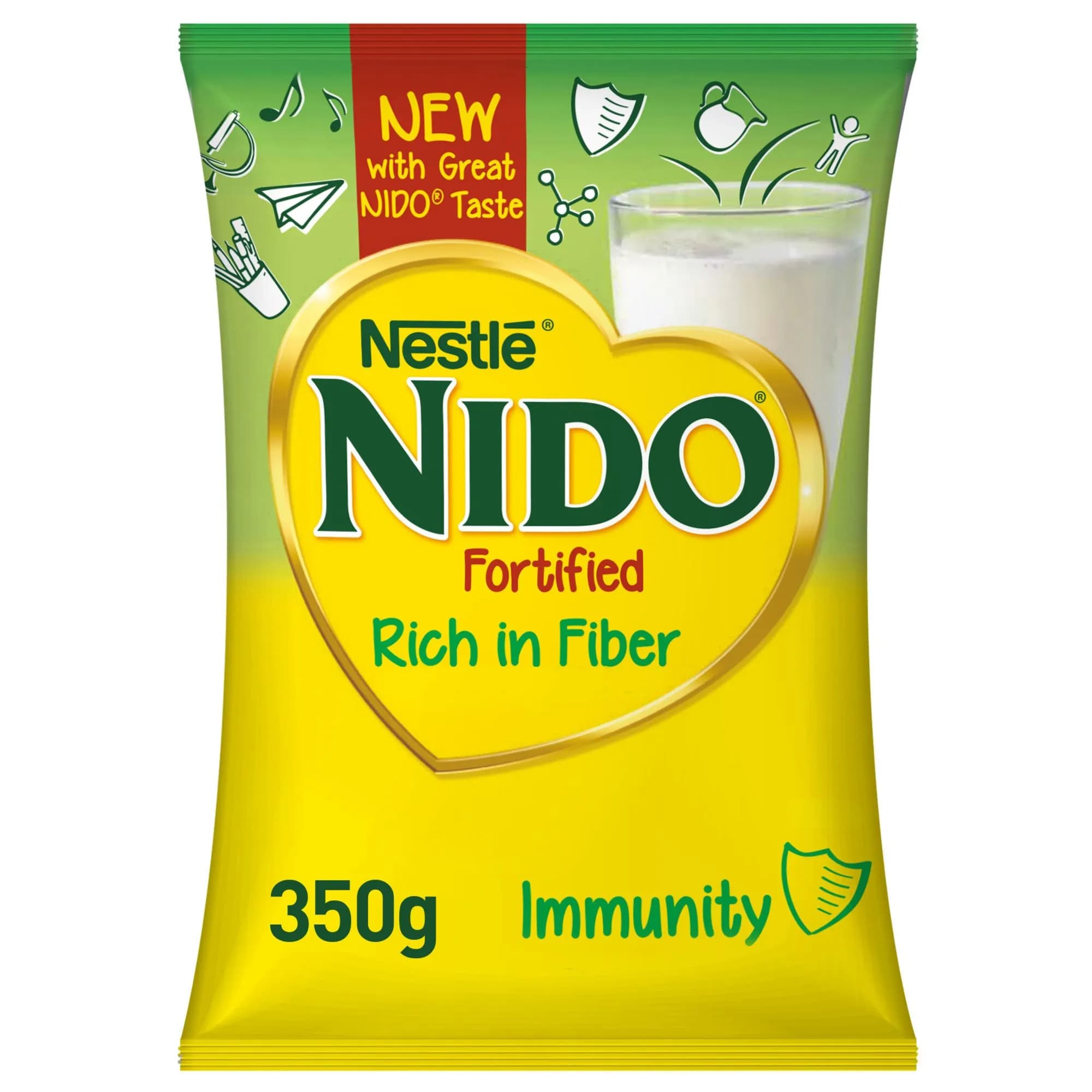 Nido Grow Fiber Milk Powder Pouch 350 Gm