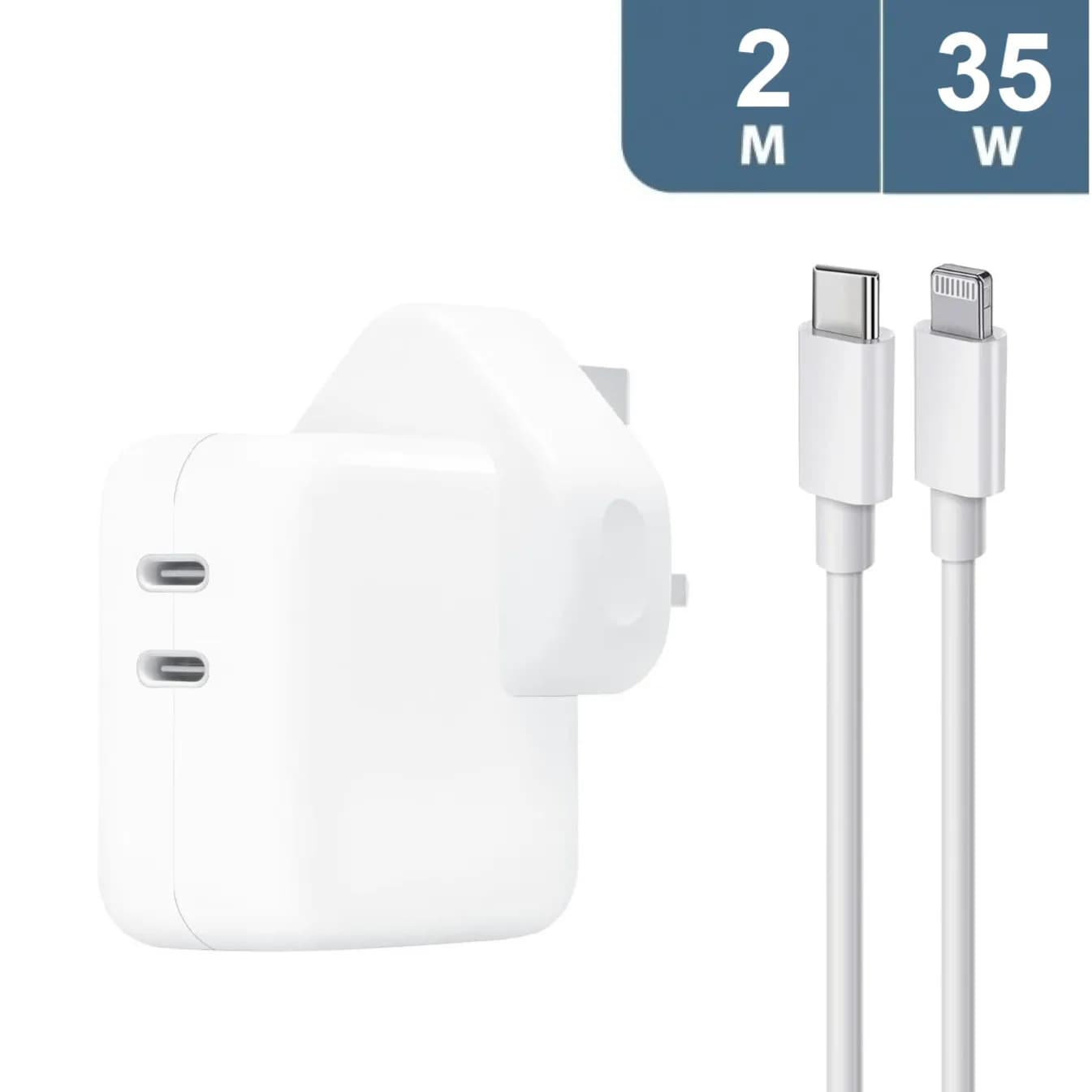 Apple 35W Adapter + C To Lightning Cable 2M