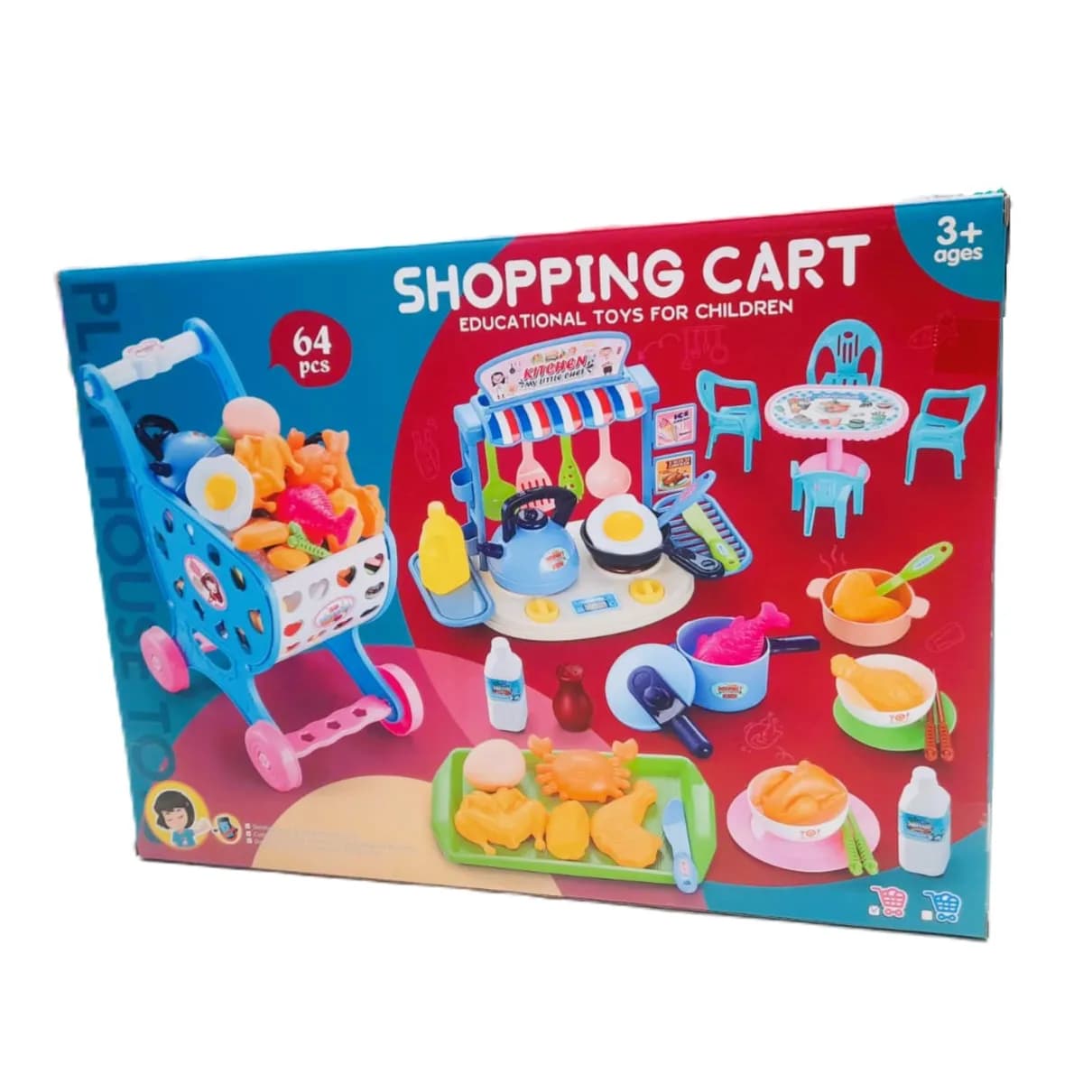 Educational Shopping Cart 64Pcs Set Box 561554