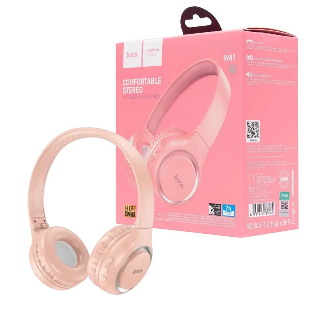 Wireless headphone,Bluetooth - Hoco W41 Pink