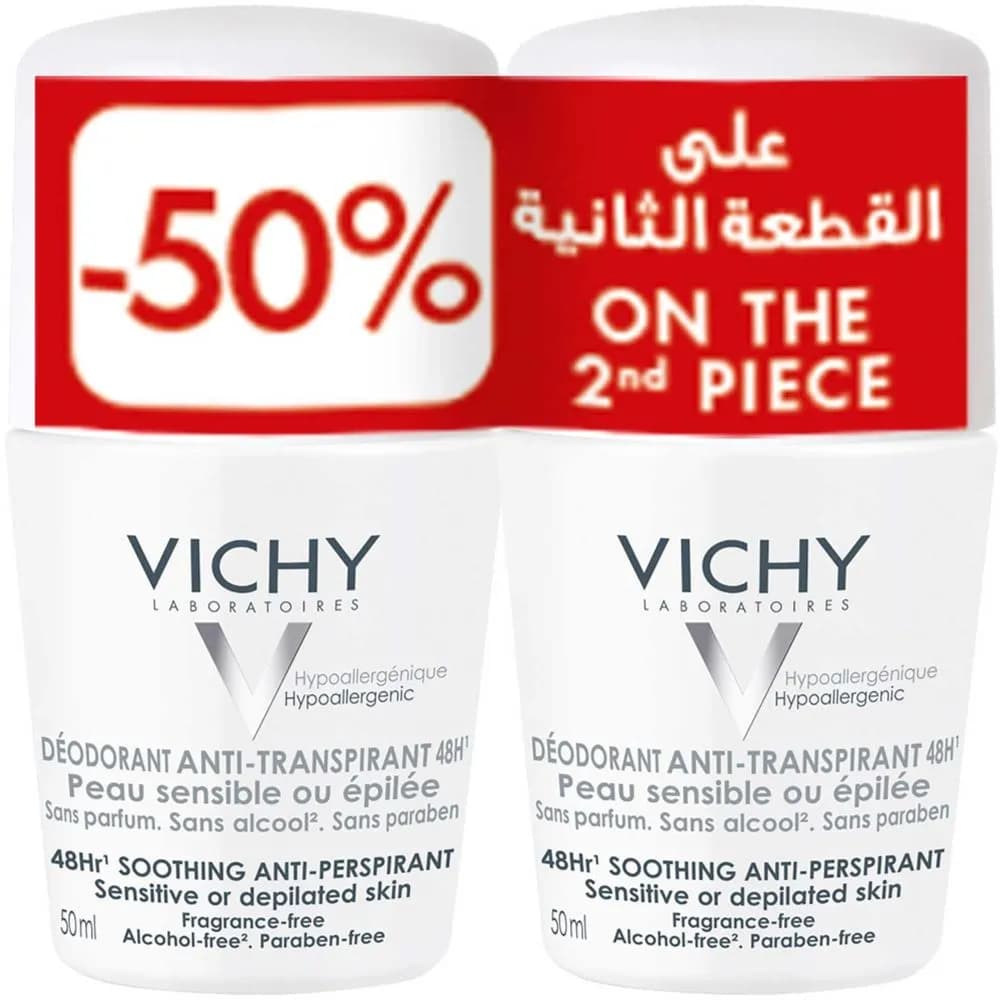 Vichy Soothing 48hr Anti Perspirant 50 Ml -50% On The 2nd Piece