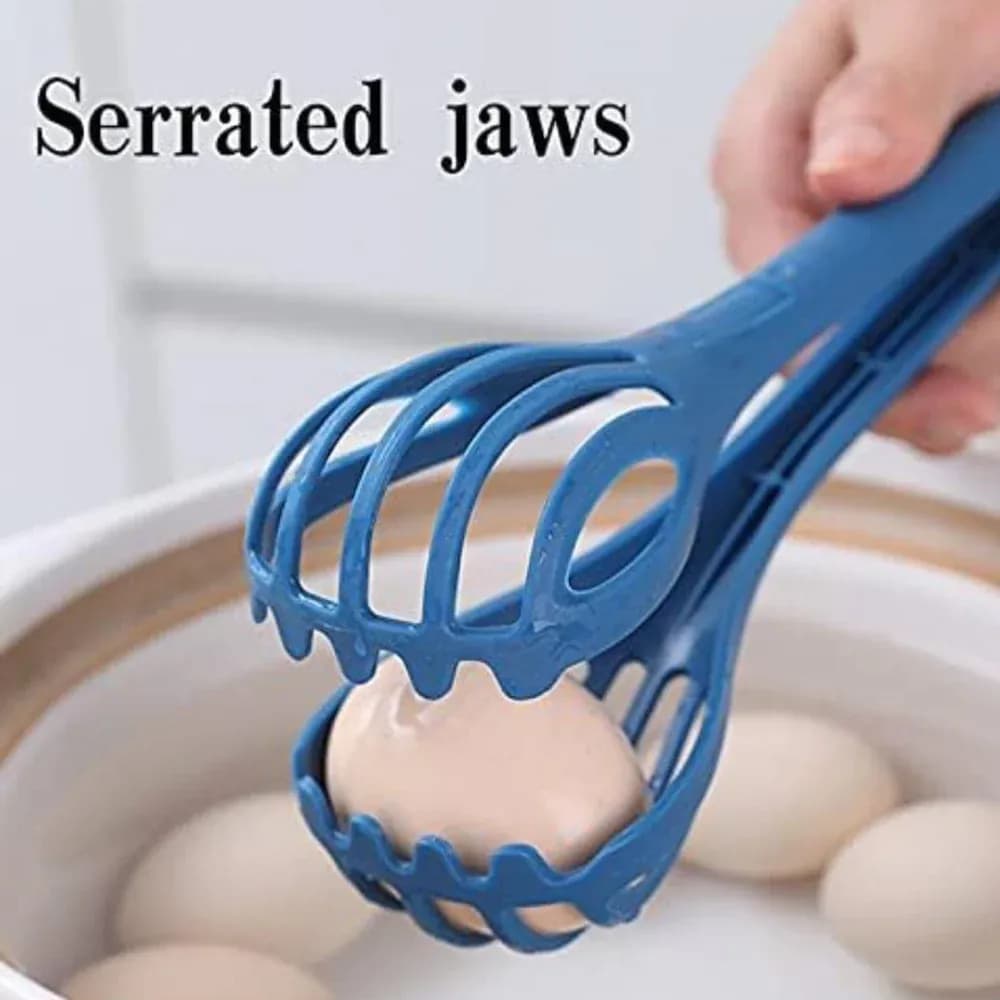 Multi-purpose Manual Kitchen Whisk, Egg Mixer Or Beater, Food Tong For Home-BLUE