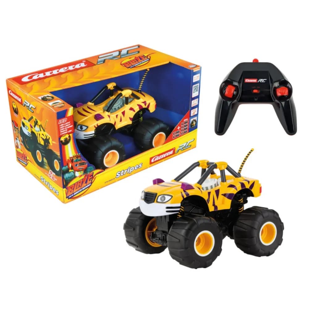 Carrera Blaze and the Monster Machines - Stripes  Remote Control Car Toy For Kids-1:18 Scale - RCFS73