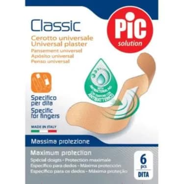 Pic Classic Universal Plaster Specific for fingers Maximum protection Dita Ref-02024025 6pcs