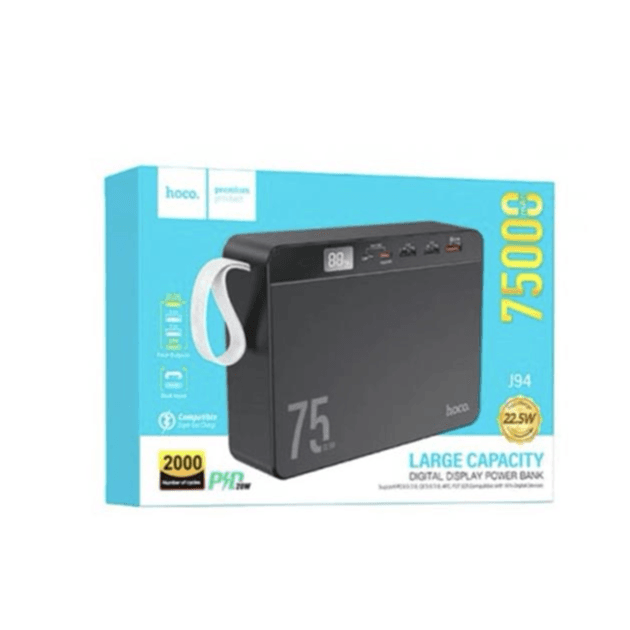 HOCO LARGE CAPACITY DIGITAL DISPLAY POWER BANK PD[ 75000mAh ]