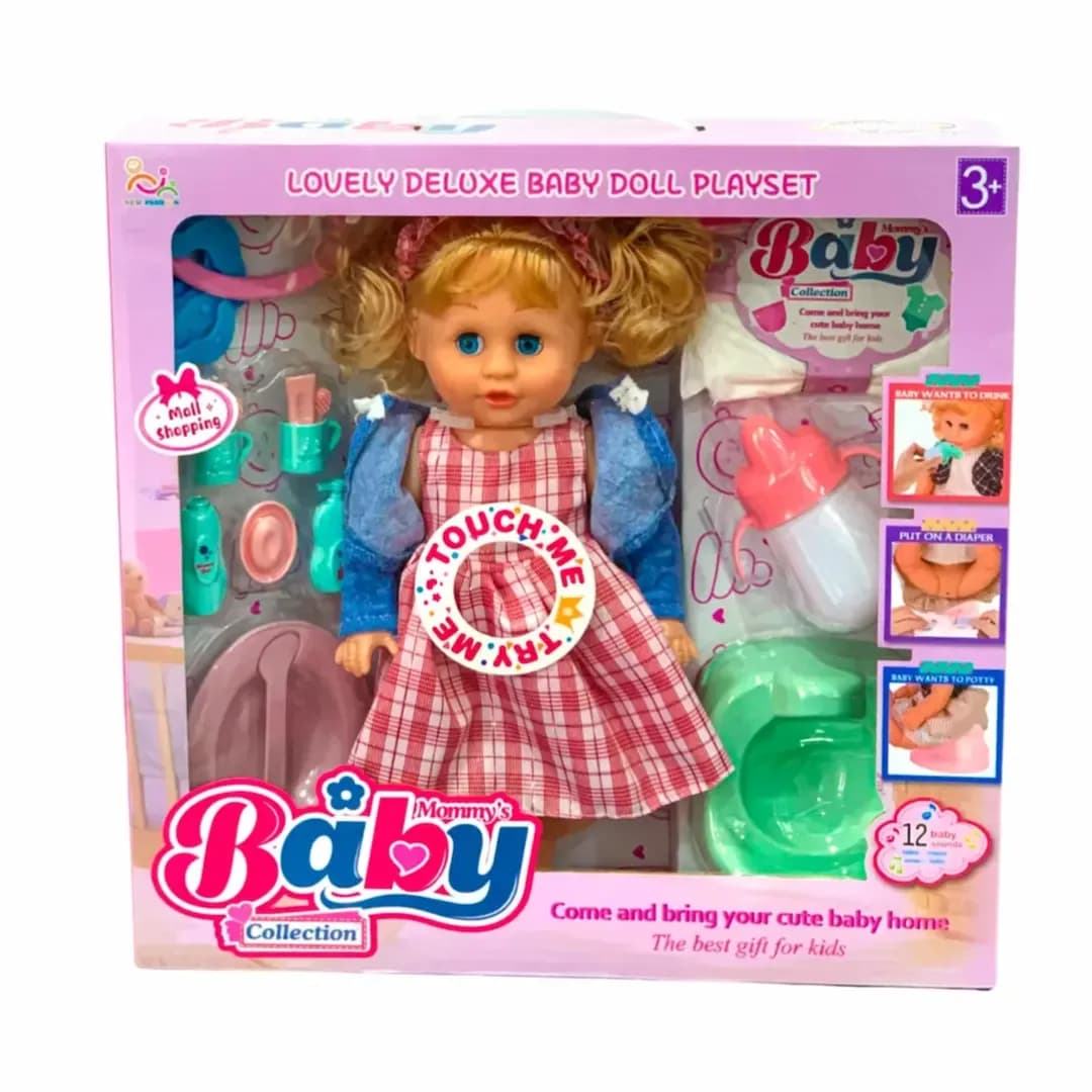 Mommy’s baby doll with accessories