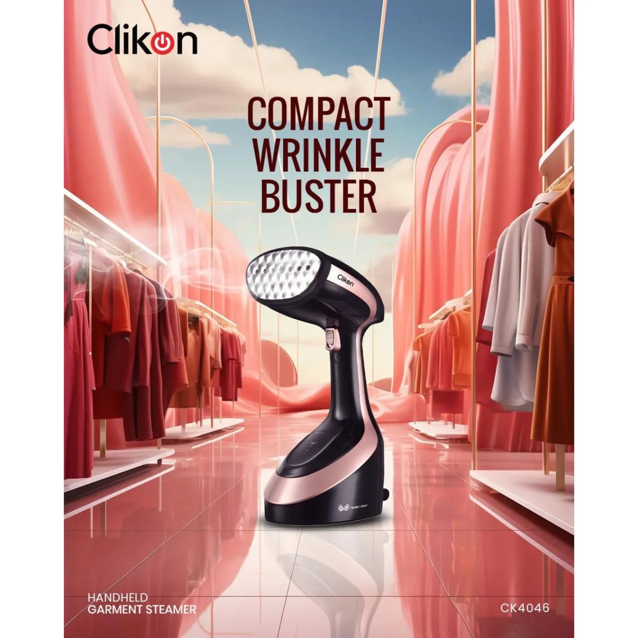 Clikon Handheld Garment Steamer 1600W Ck4046