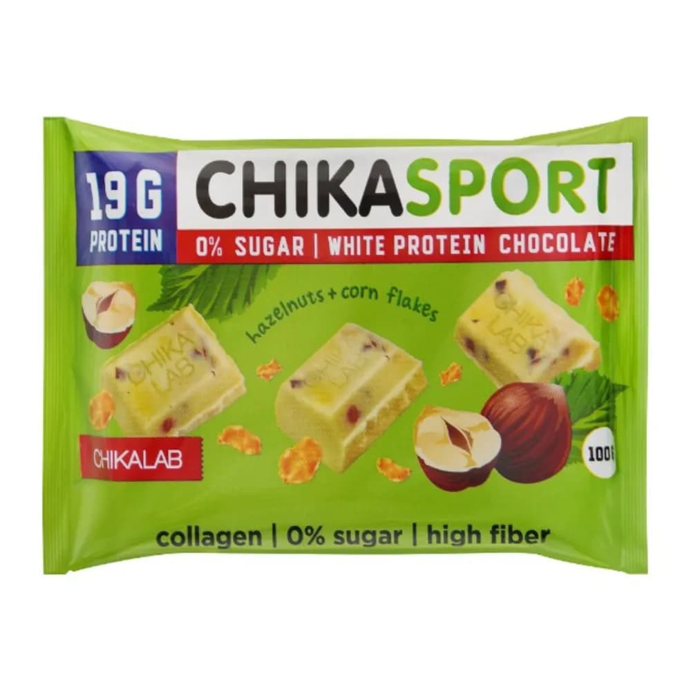 Chikalab Protein Milk Chocolate With Hazelnuts And Corn Flakes 100G