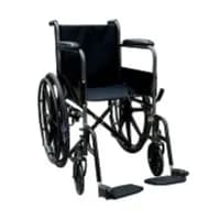 STEEL CHROME WHEEL CHAIR (BLACK)-CA905B