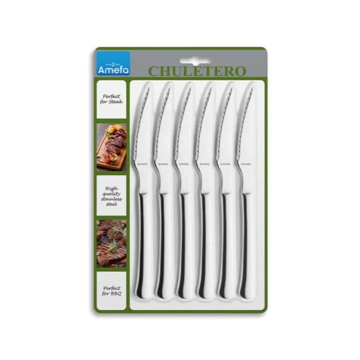 Amefa steak knives on blister 6pc